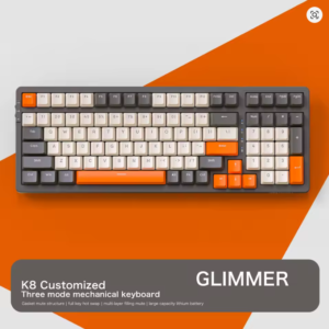 Alternative view of K8 100 Key Wireless Mechanical Keyboard Tri-mode Connection